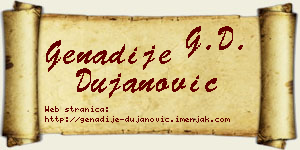 Genadije Dujanović vizit kartica